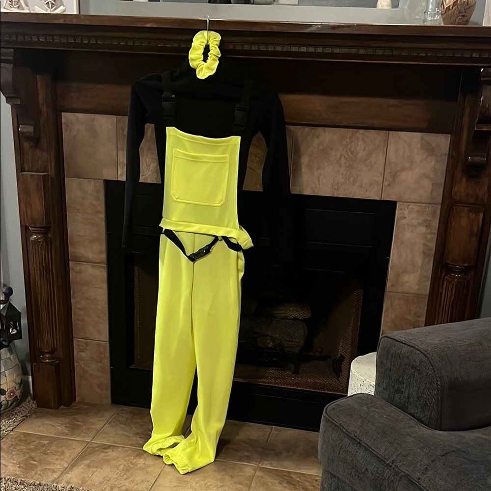 Neon Yellow kids Jumpsuit dance costume